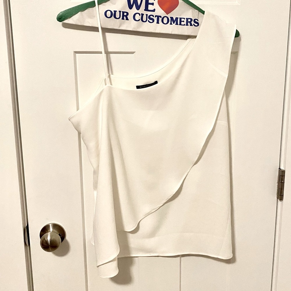 NWT Banana Republic White Dressy Tank - Size L